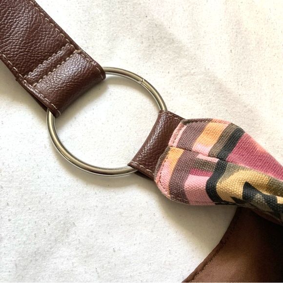 Aztec Hobo Boho Large Bag Purse Tassels Multi Colored VEGAN by Union Bay - Picture 14 of 14